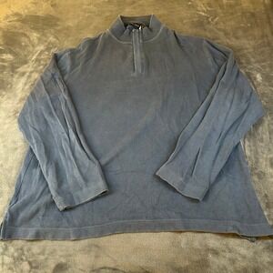 Axcess 1/4 Zip Sweater Mens‎ Extra Large Blue Mock Neck Pullover Casual Comfort